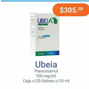 Ubeia 100 mg/ml sol caj c/20 sob de 10 ml