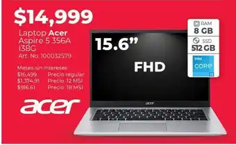 Office Depot Laptop acer aspire 5 a514-54-356a / intel core i3 oferta