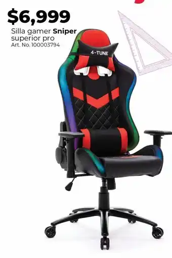 Office Depot Silla gamer sniper superior pro oferta