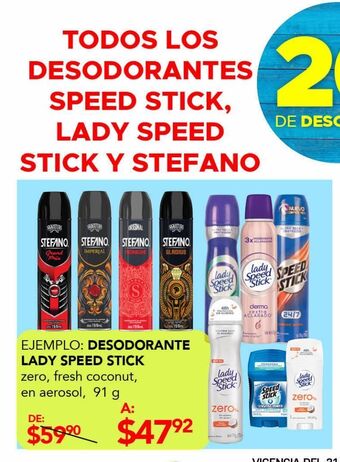 Desodorante lady speed stick