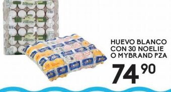 Alsuper Huevo blanco con 30 nohelie o mybrand pza oferta