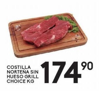 Alsuper Costilla norteña sin hueso grill choice kg oferta