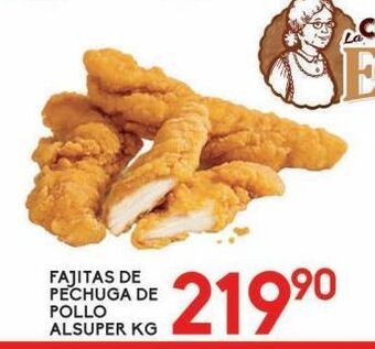Alsuper Fajitas de pechuga de pollo kg oferta