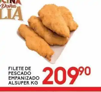 Alsuper Filete de pescado empanizado alsuper kg oferta