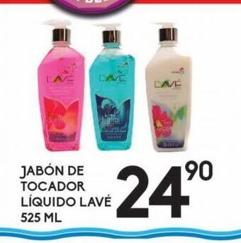 Alsuper Jabón de tocador liquido lavé 525ml oferta