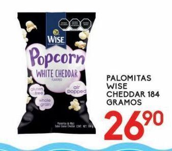 Alsuper Palomitas wise cheddar 184g oferta