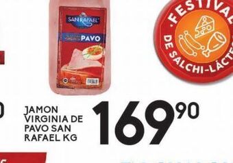Alsuper Jamón virginia de pavo san rafael kg oferta