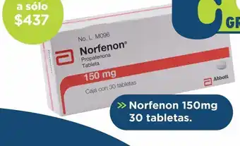 Farmacia San Pablo Norfenon 150mg 30 tabletas. oferta