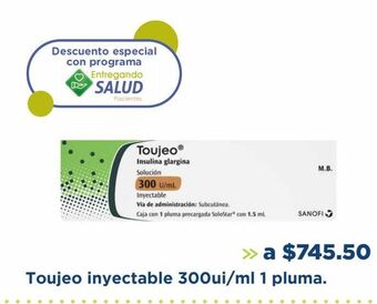 Farmacia San Pablo Toujeo inyectable 300ui/ml 1 pluma. oferta