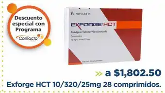 Farmacia San Pablo Exforge hct 10/320/25mg 28 comprimidos. oferta