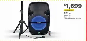 Bodega Aurrerá Bocinas bluetooth 15" atvio recargable oferta