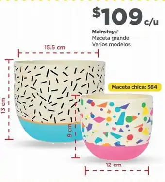 Bodega Aurrerá Maceta grande mainstays oferta