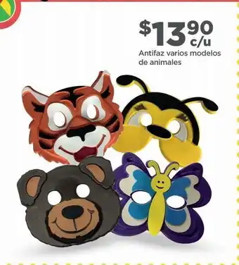 Bodega Aurrerá Antifaz varios modelos de animales oferta
