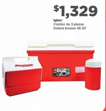Hielera breeze combo 3 piezas 48qt igloo