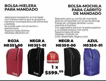 Bolsa para abarrotes y congelados
