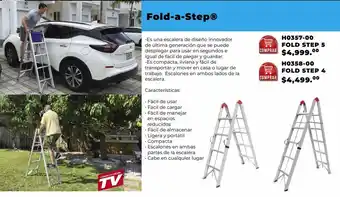 Escalera plegable fold-a-step de 5 escalones