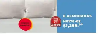 Paquete de 6 almohadas spring air