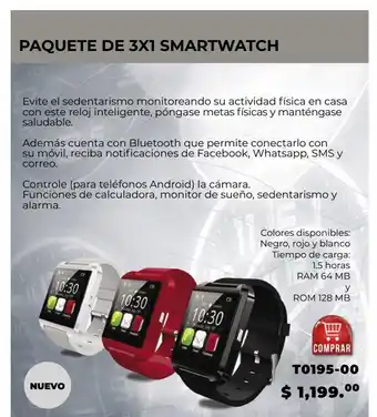 CV Directo Paquete 3x1 de smartwatch oferta