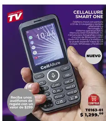 CV Directo Cellallure smart one más audífonos earbuds de regalo  oferta