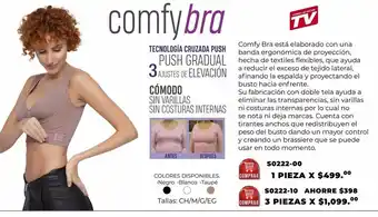 CV Directo Comfy bra paquete de 3 piezas oferta