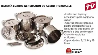 CV Directo Batería luxury generation de acero oferta