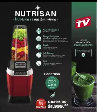 CV Directo Procesador de alimentos nutrisan 2go oferta