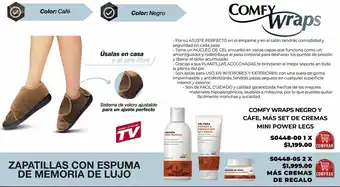Pantuflas comfy wraps café