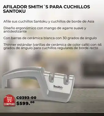 Afilador smith´s para cuchillos santoku