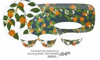 Variedad de melamina secret garden