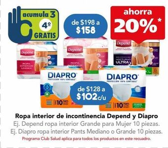 Farmacia San Pablo Depend ropa int mujer cb grande c/10pzs oferta