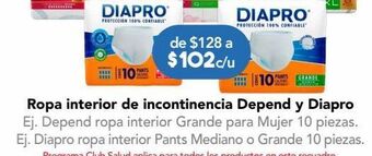 Farmacia San Pablo Diapro ropa int pants gde bol c/10 oferta