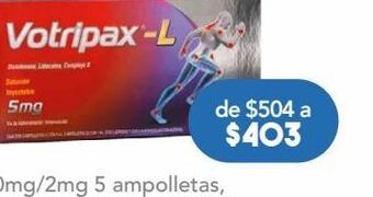 Farmacia San Pablo Votripax-l sol 5mg ams c/3 oferta