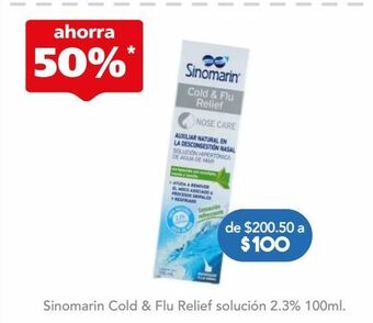 Farmacia San Pablo Sinomarin cold&flu sol 2.3% spr c/100 oferta