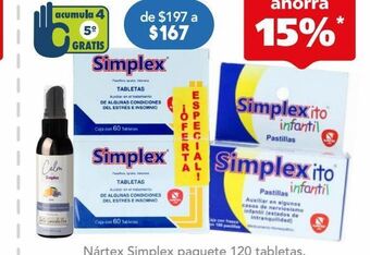 Farmacia San Pablo Nartex simplex paq c/120 oferta