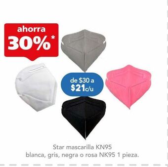 Farmacia San Pablo Star mascarilla kn95 gris c/1pza oferta