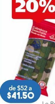Farmacia San Pablo Le roy cubreboca camuflaje c/5pzs oferta