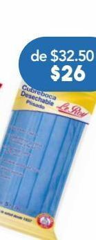 Farmacia San Pablo Le roy cubreboca plisado azul c/5pzs oferta