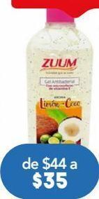 Farmacia San Pablo Zuum gel antibact limón coco c/250ml oferta