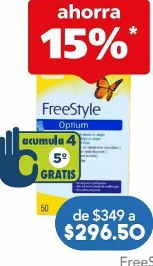 Farmacia San Pablo Freestyle tiras optium c/50pzs oferta