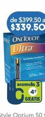 Farmacia San Pablo One touch ultra tiras caj c/50pz oferta