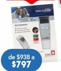 Farmacia San Pablo Microlife termometro s/contacto c/1pza oferta