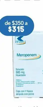 Meropenem sol 500mg c/1 kener