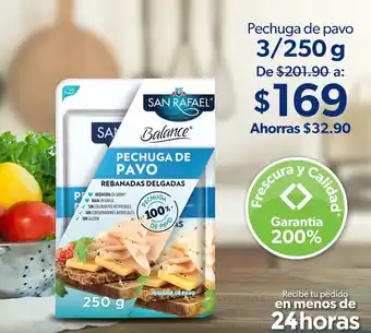 Sam's Club Rechuga de Pavo 3 x 250g oferta