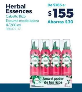 Herbal Essences Cabello Rizo Espuma Modeladora 4/200ml