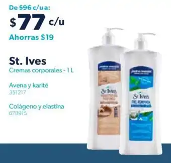 Sam's Club St. Ives Crema Corporales 1L oferta