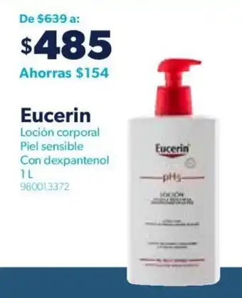 Eucerin Loción Corporal Piel Sensible con Dexpantenol 1L