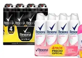 Sam's Club Rexona Men V8 Antitranspirante en Aerosol 4/90g | Powder Dry Antitranspirante en Aerosol 4/150ml oferta