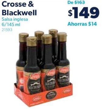 Sam's Club Crosse & Blackwell Salsa Inglesa 6/145ml oferta