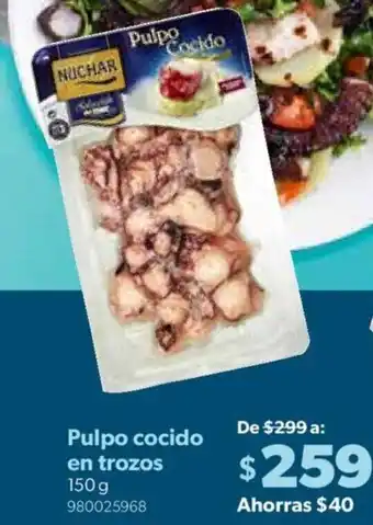 Pulpo Cocido en Trozos 150g