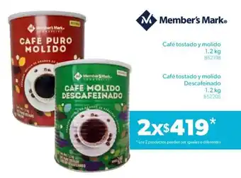 Member's Mark Café Tostado y Molido | Café Tostado y Molido Descafeinado 2/1.2kg